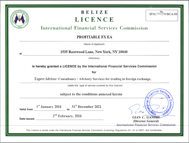 belize forex brokerage license